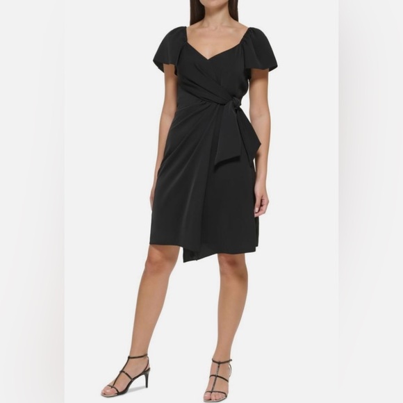 DKNY Black Wrap Dress - Picture 1 of 11